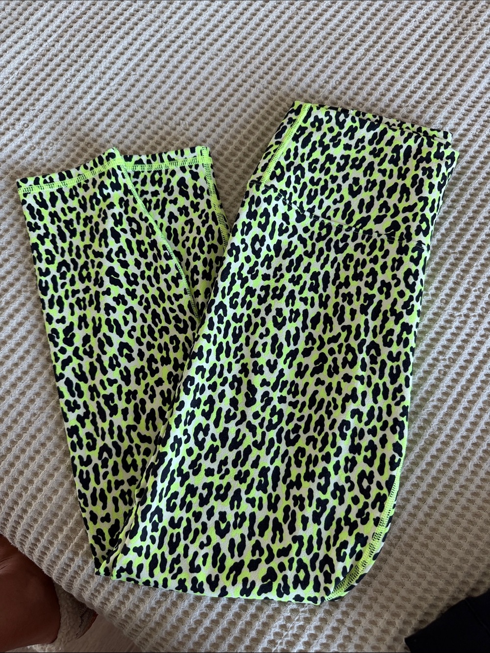 Fabletics Neon Leopard-Print Kids Leggings
